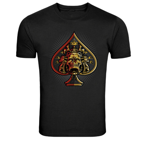 Maglietta samurai skull spade - maglietta,