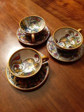 N. 3 Tazze con piattino antica ceramica umbra