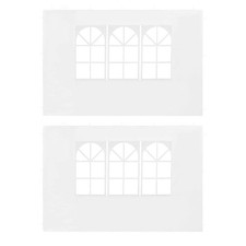 Gazebos 2 pcs White PE and