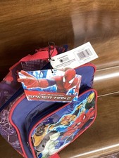 zaino scuola asilo bimbo rosso e blu Spiderman