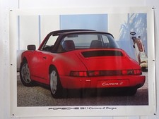 PORSCHE 911 CARRERA 2 TARGA MANIFESTO PUBBLICITARIO AFFICHES ORIGINALE 1989 (6)