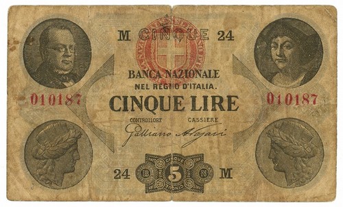 Lire banca nazionale - 5,