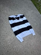 maglione a righe con scollo a