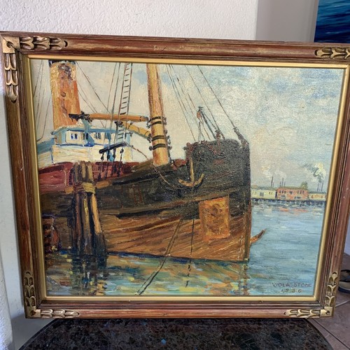 Dipinto olio vintage - olio, 1936