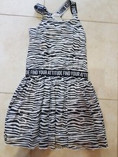 lotto 2095 vestito abito tutina bimba bambina biaco e nero BLUKINDS 14/15 anni