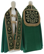 Piviale Romano Verde con stola