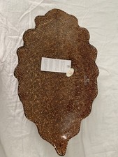 IVV VASSOIO OVALE DA PORTATA 55X35 CM IN VETRO Soffiato E DECORATO -