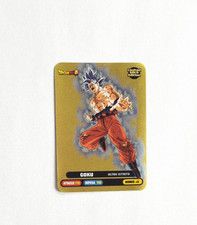 CARD GOKU 2/10 LIMITED GOLD EDITION DRAGON BALL SUPER UNIVERSE LAMINCARD DIRAMIX
