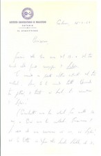 1962 CATANIA Lettera filosofo Carmelo OTTAVIANO per un concorso - Autografo