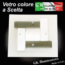 PLAFONIERA MODERNA A LED 4 LUCI Ø48 LAMPADA DA SOFFITTO IN VETRO SATINATO Laguna