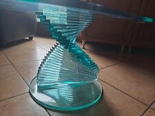 Tavolino ovale in vetro da soggiorno 