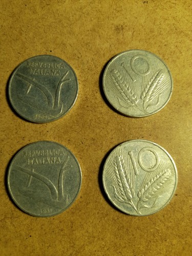 Lotto 975 monete 10 lire - lotto,