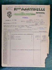 F.lli MARTINELLI MACCHINE AGRICOLE MODENA Fattura per Colonia Penale Isili 1951