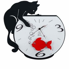 Arti & Mestieri, Tommy & Fish, Orologio da Parete Nero Goffrato, Acciaio