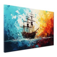 Quadro stampa su tela veliero