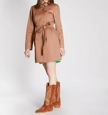 Trench impermeabile beige con