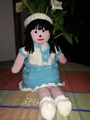 Bambola lana completamente - di,