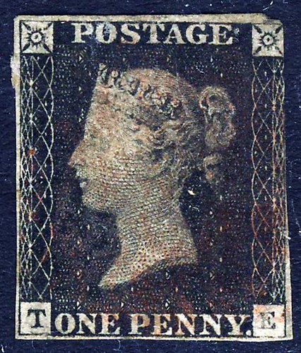 Penny black 1840 plate 5 - 1840,
