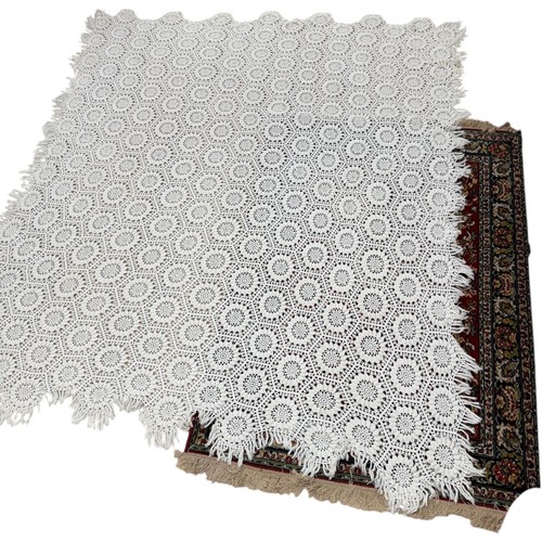 Coperta afgana bianca - , vintage