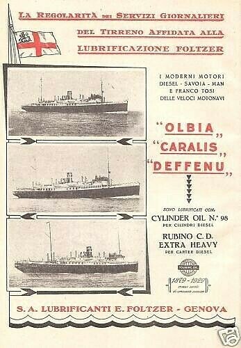 Pubblicita 1930 olbia caralis - pubblicita',