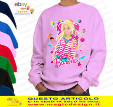 BARBIE FELPA RAGLAN GIROCOLLO BAMBINO FASHION CANDY JHK O FRUIT OF THE LOOM