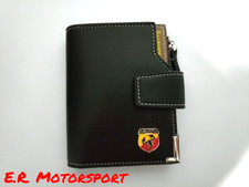 Portafoglio in pelle Nero con logo ABARTH cm 12x10