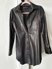 Camicia da donna XS in pelle naturale foderata in seta