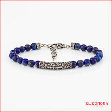 bracciale uomo cesare paciotti in argento 925 pietre naturali lapislazzuli sfere