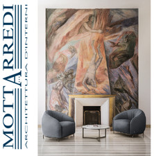 Poltrona in tessuto con base