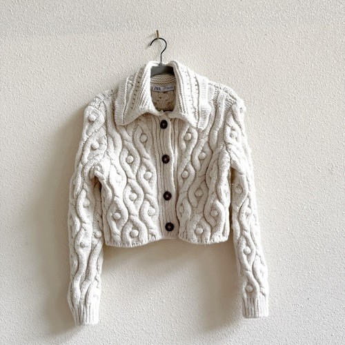 Cardigan zara chunky cropped - cardigan,