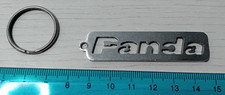 PORTACHIAVI AUTO FIAT PANDA ACCIAIO INOX TAGLIO LASER ANELLO CIONDOLO USATO