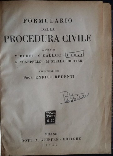 Formulario della procedura