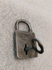 Antico Lucchetto In Ferro Con Chiave