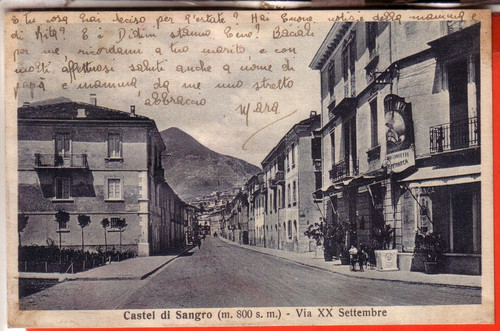 Cartolina castel sangro fp - ,