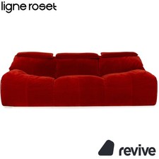 Ligne Roset Plumy Tessuto Pelle Rosso Manuelle Funzione Divano