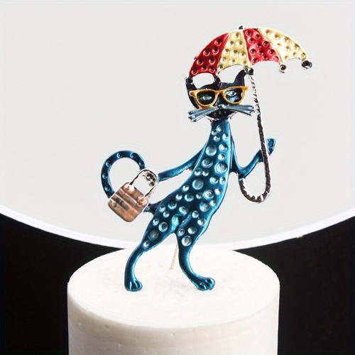 Spilla gatto ombrello creativo