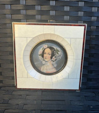 ANTICO DIPINTO AD OLIO - RITRATTO DI DONNA CON CORNICE PREGIATA - FINE '800