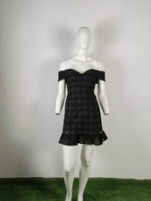 GUESS ABITO VESTITINO VESTITO DONNA TAGLIA XS COLORE NERO PIZZO SANGALLO 