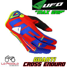 COPPIA GUANTI PROTETTIVI CROSS ENDURO MX UFO BLAZE ROSSO TAGLIA M