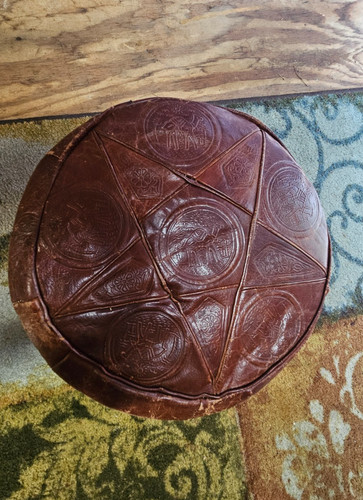 Pouf pouf poggiapiedi vintage