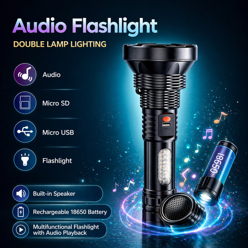 Torcia led ricaricabile usb - torcia,