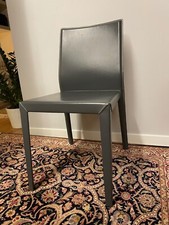 sedie in pelle marca cattelan coloro grigio scuro