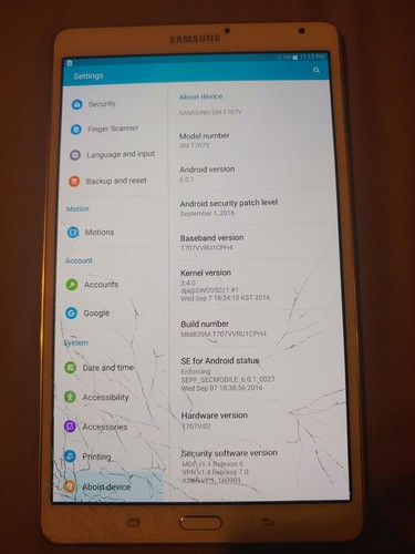 Samsung galaxy tab t707v - s, sm-t707v