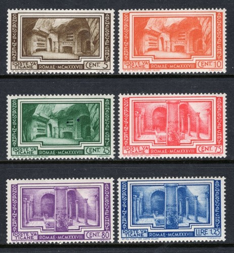 Vaticano 60 1938 - vaticano, sc#55-60