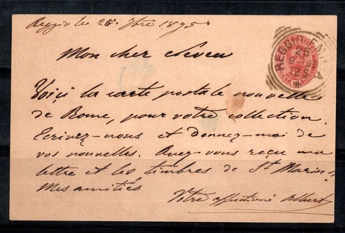 Italia 1895 intero postale - italia,