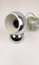 lampada vintage a palla cromata stile space age