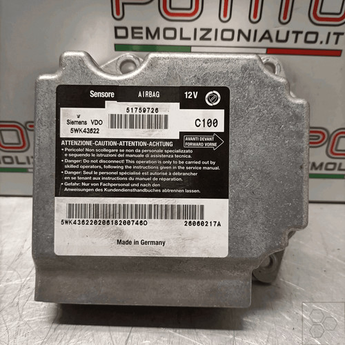 Centralina comando airbag fiat - centralina,