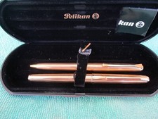 Pelikan 60 Penna stilografica e penna sfera in set placcate oro pennino oro 750