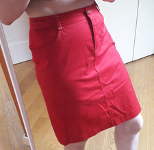 LUISA SPAGNOLI gonna a tubino rossa in cotone veste taglia 40/42 matita estiva