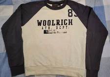 FELPA WOOLRICH UOMO, TAGLIA M, COLORE BIANCO, BUONE CONDIZIONI